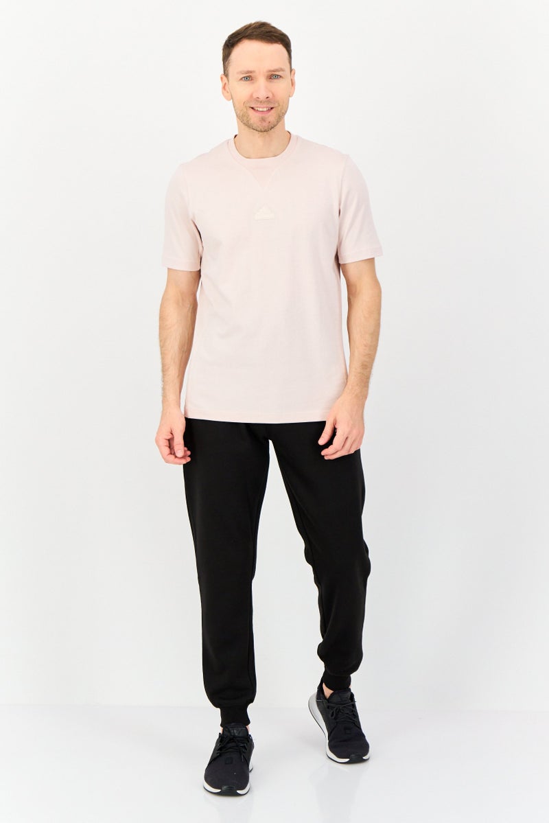 Adidas Men Sportswear Fit Short Sleeves Running T-Shirt, Light Pink - Image 3